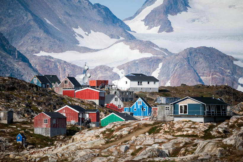 Một khu nhà định cư trên đảo Greenland. (Ảnh: AFP/TTXVN)