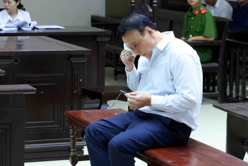 Bị cáo Đỗ Anh Dũng, Chủ tịch Tập đoàn Tân Hoàng Minh tại phiên toà xét xử. (Ảnh: Phạm Kiên/TTXVN)