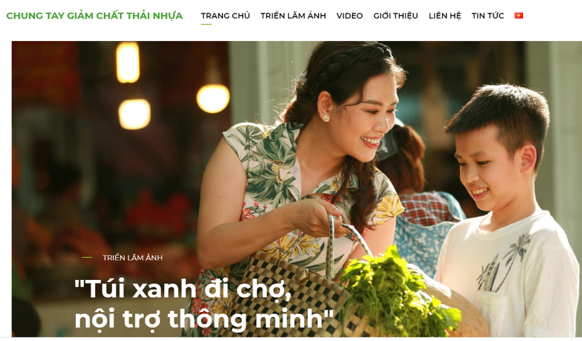 Thông điệp của Chiến dịch truyền thông “Chung tay giảm chất thải nhựa.” (Ảnh chụp màn hình)