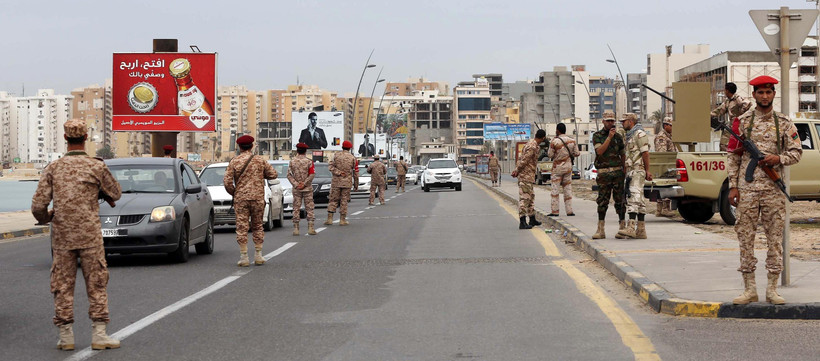 Binh sỹ Libya được triển khai tại thủ đô Tripoli. (Ảnh: AFP/TTXVN) 