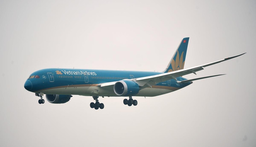 Máy bay của hãng hàng không Vietnam Airlines. (Ảnh: CTV/Vietnam+)