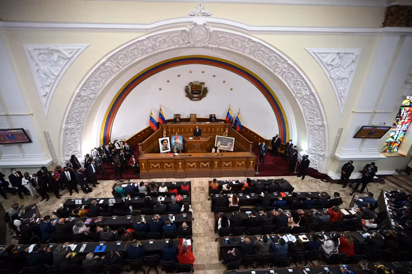Quang cảnh phiên họp Quốc hội Venezuela ở Caracas ngày 5/1/2021. (Ảnh: AFP/TTXVN)