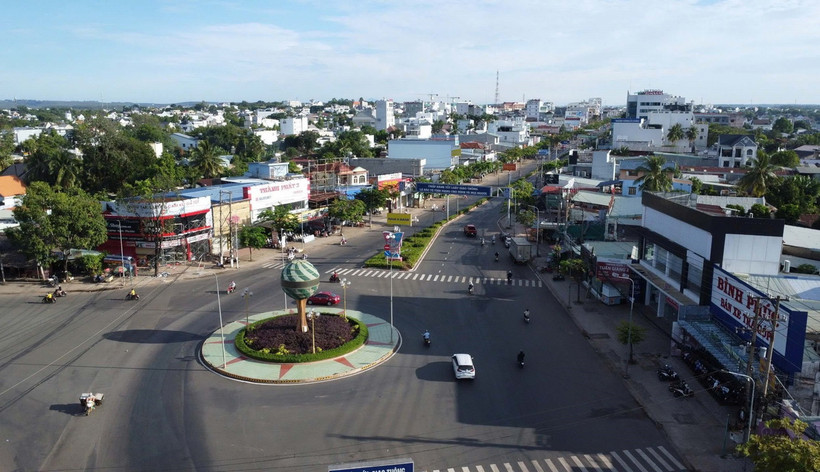 Một góc thành phố Đồng Xoài, tỉnh Bình Phước. (Ảnh: TTXVN phát)