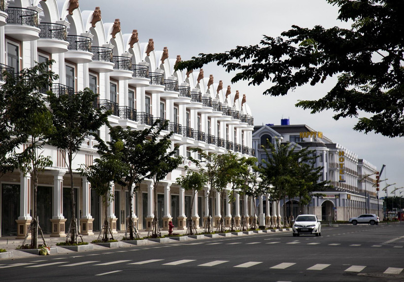 Khu đô thị lấn biển ở phường An Hòa, thành phố Rạch Giá. (Ảnh: Hồng Đạt/TTXVN)