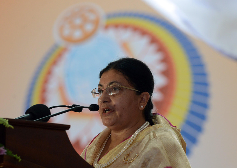 Tổng thống Nepal Bidya Devi Bhandari. (Ảnh: AFP/TTXVN)