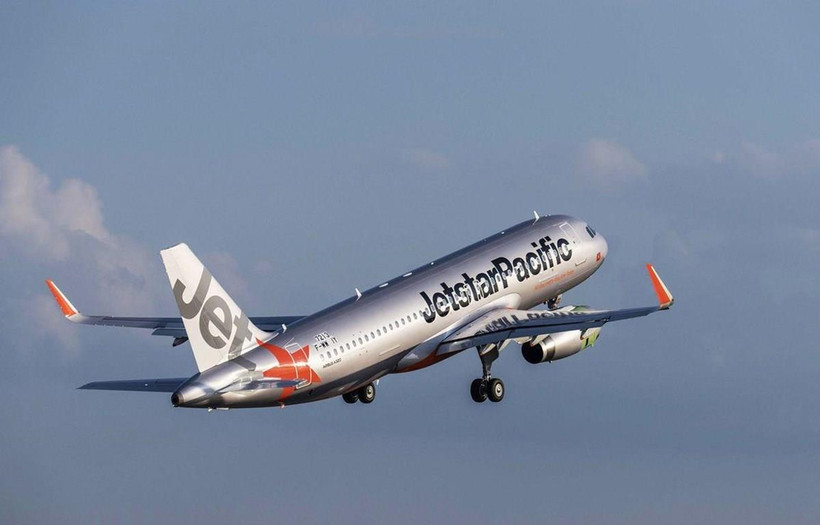 Máy bay của hãng hàng không Jetstar Pacific. (Ảnh: Tiến Sỹ)