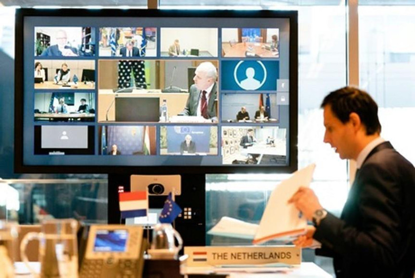Các Bộ trưởng Tài chính châu Âu họp trực tuyến về đối phó với dịch COVID-19 ngày 10/4. (Ảnh: Reuters/TTXVN)