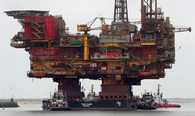 Giàn khoan dầu của Hãng Shell. (Ảnh: AFP/TTXVN)