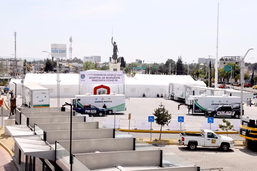 Một bệnh viện dã chiến điều trị cho các bệnh nhân nhiễm COVID-19 tại Hidalgo, Mexico. (Ảnh: THX/TTXVN)