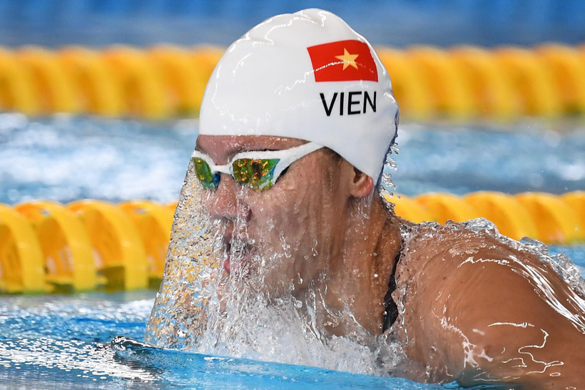 Vận động viên Nguyễn Thị Ánh Viên. (Ảnh: AFP/TTXVN)