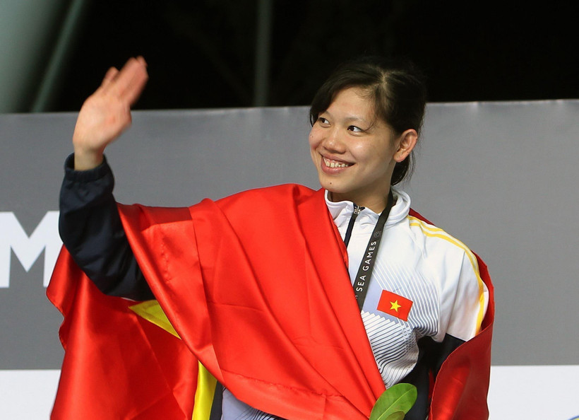 Kình ngư Nguyễn Thị Ánh Viên. (Ảnh: TTXVN)