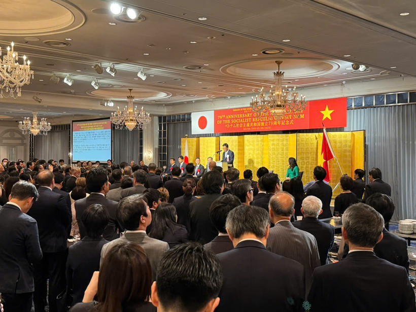 Toàn cảnh lễ kỷ niệm 79 năm Quốc khánh Cộng hòa xã hội chủ nghĩa Việt Nam. (Ảnh: Phạm Tuân/Vietnam+)