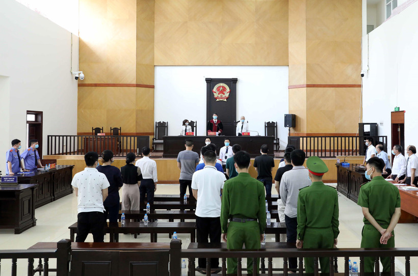 Quang cảnh buổi tuyên án các bị cáo hôm 10/5. (Ảnh: Phạm Kiên/TTXVN)