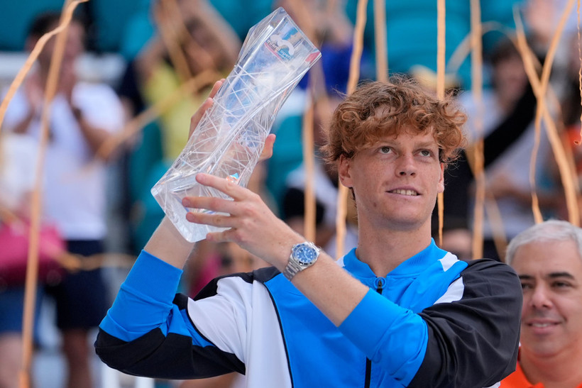 Jannik Sinner vô địch Miami Open 2024. (Nguồn: AP)