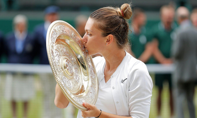 Halep lần đầu tiên vô địch Wimbledon. (Nguồn: Getty Images)