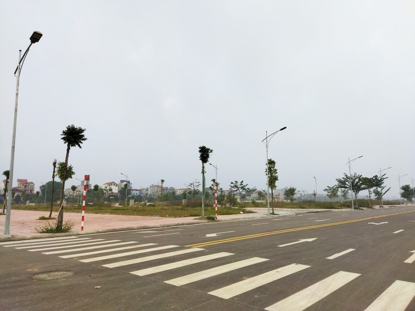 Thửa đất tại thôn Chu Trần, xã Tiến Thịnh, huyện Mê Linh. (Ảnh: Minh Nghĩa/TTXVN)