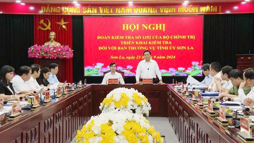 Quang cảnh buổi làm việc. (Ảnh: TTXVN phát)