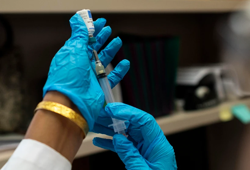 Vắcxin phòng sởi, quai bị, rubella, ngày 5/4/2019. (Ảnh: AFP/TTXVN)