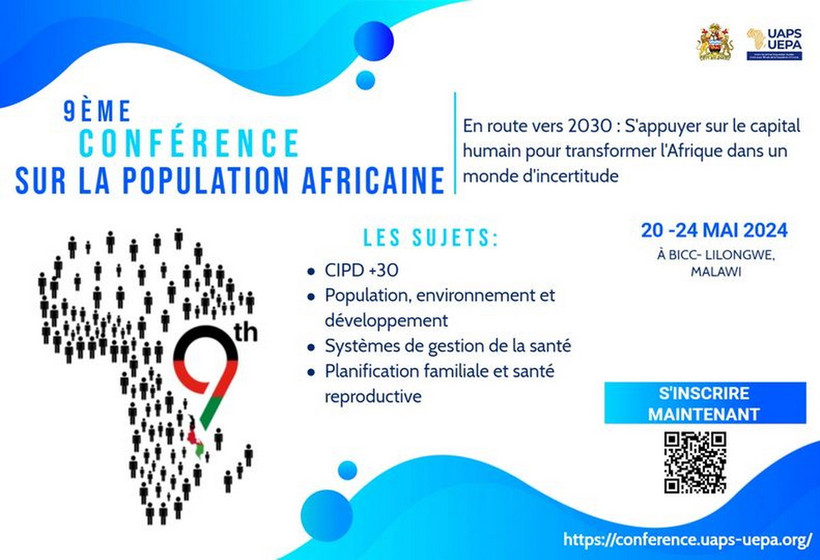 Hội nghị Dân số châu Phi lần thứ 9, được tổ chức tại thủ đô Lilongwe của Malawi từ ngày 20-24/5. (Nguồn: UAPS)