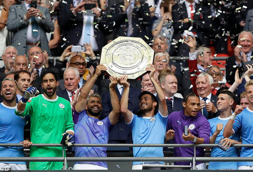 Manchester City lần thứ 6 giành Siêu Cúp Anh.