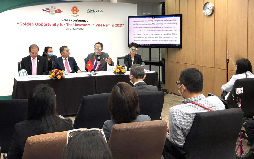 Quang cảnh cuộc họp báo. (Ảnh: Ngọc Quang/TTXVN)