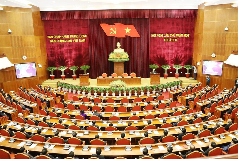 Quang cảnh phiên bế mạc Hội nghị. (Ảnh: Trí Dũng/TTXVN)