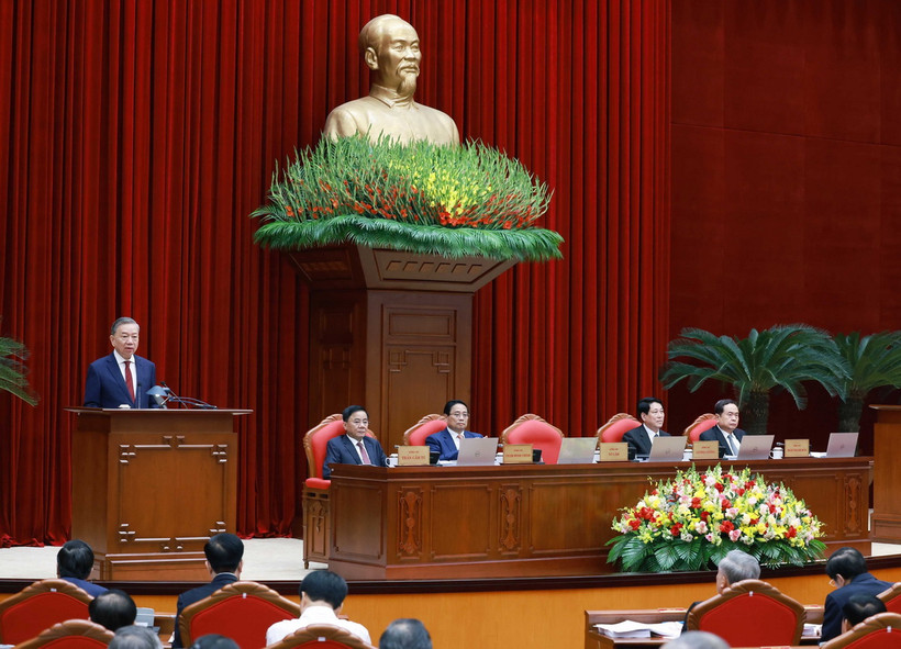 Tổng Bí thư Tô Lâm phát biểu khai mạc. (Ảnh: Thống Nhất/ TTXVN)