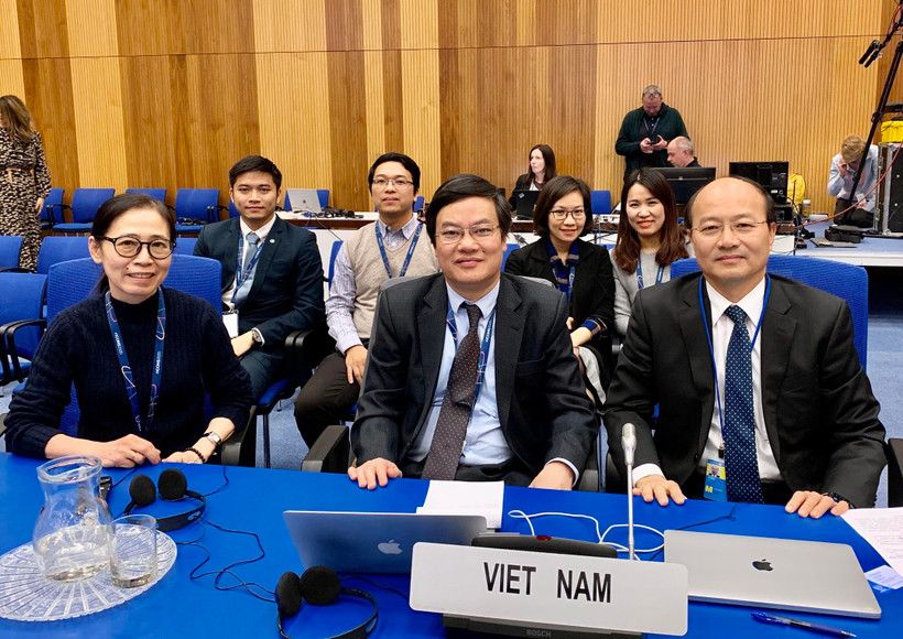 Đoàn Việt Nam tham dự Hội nghị quốc tế về an ninh hạt nhân - ICONS 2020 tại Vienna, Áo. (Ảnh: PV/Vietnam+)