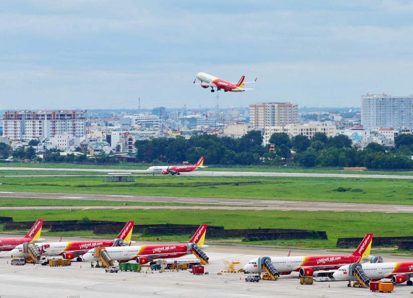 Đội máy bay mới hiện đại của hãng hàng không Vietjet Air. (Ảnh: CTV/Vietnam+)