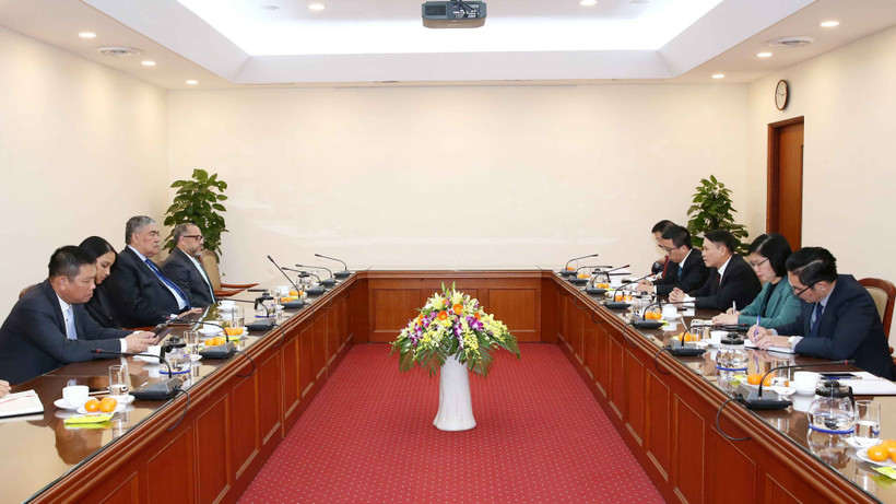 Quang cảnh buổi tiếp. (Ảnh: Phương Hoa/TTXVN)