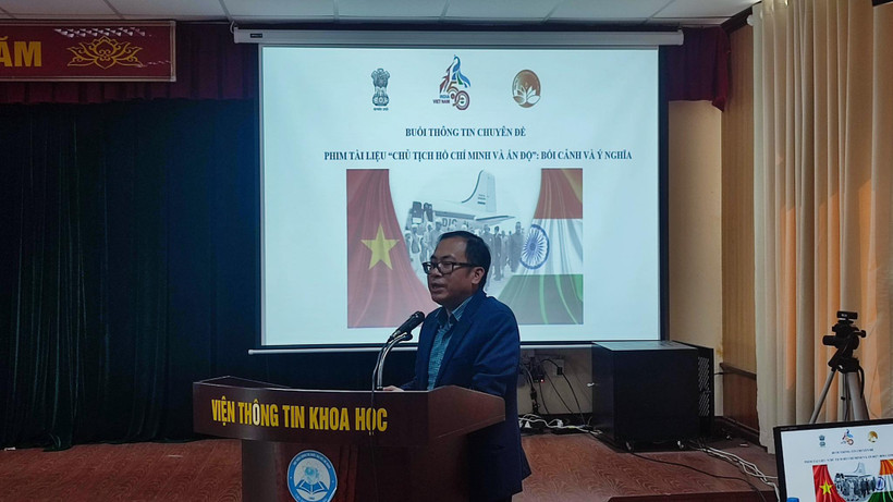 Một số đại biểu dự sự kiện thông tin chuyên đề “Chủ tịch Hồ Chí Minh và Ấn Độ”. (Nguồn: Vietnam+)