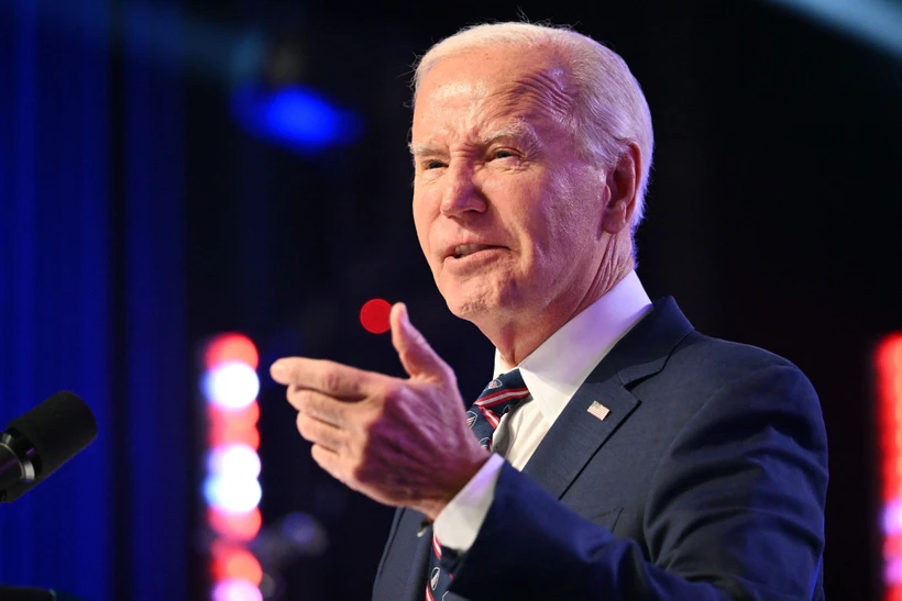 Tổng thống Mỹ Joe Biden phát biểu tại sự kiện vận động tranh cử ở Pennsylvania ngày 5/1/2024. (Ảnh: AFP/TTXVN)