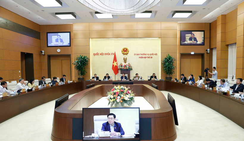 Chủ tịch Quốc hội Vương Đình Huệ phát biểu. (Ảnh: Doãn Tấn/TTXVN)