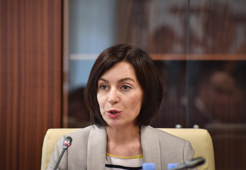 Bà Maia Sandu phát biểu tại một cuộc họp ở Chisinau, Moldova. (Ảnh: AFP/TTXVN)