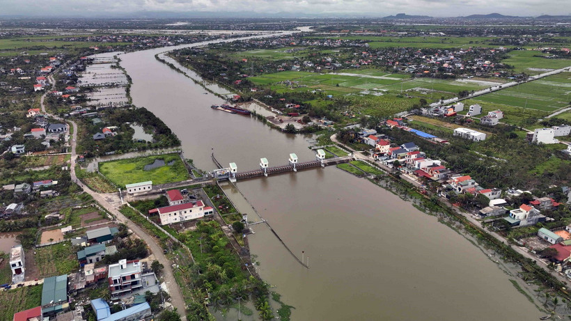 Cống cầu Xe thuộc Hệ thống công trình thuỷ lợi Bắc Hưng Hải (huyện Tứ Kỳ, tỉnh Hải Dương) là công trình quan trọng trong công tác thoát lũ của toàn hệ thống. (Ảnh: Vũ Sinh/TTXVN)
