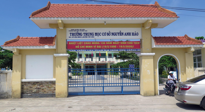 Trường Trung học Cơ sở Nguyễn Anh Hào (xã Hòa Bình 1, huyện Tây Hòa, tỉnh Phú Yên) . (Ảnh: Xuân Triệu/TTXVN)