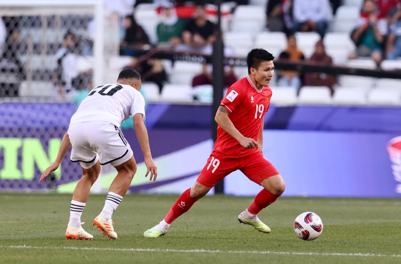 Quang Hải nhiều khả năng sẽ được trao cơ hội đá chính ở trận gặp Indonesia. (Ảnh: Hoàng Linh/TTXVN)