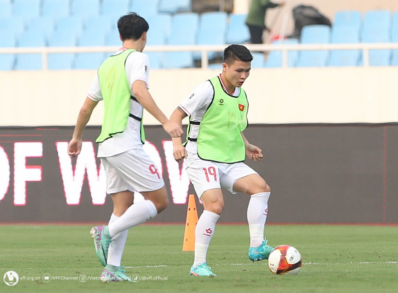 Quang Hải dự bị. (Nguồn: VFF)