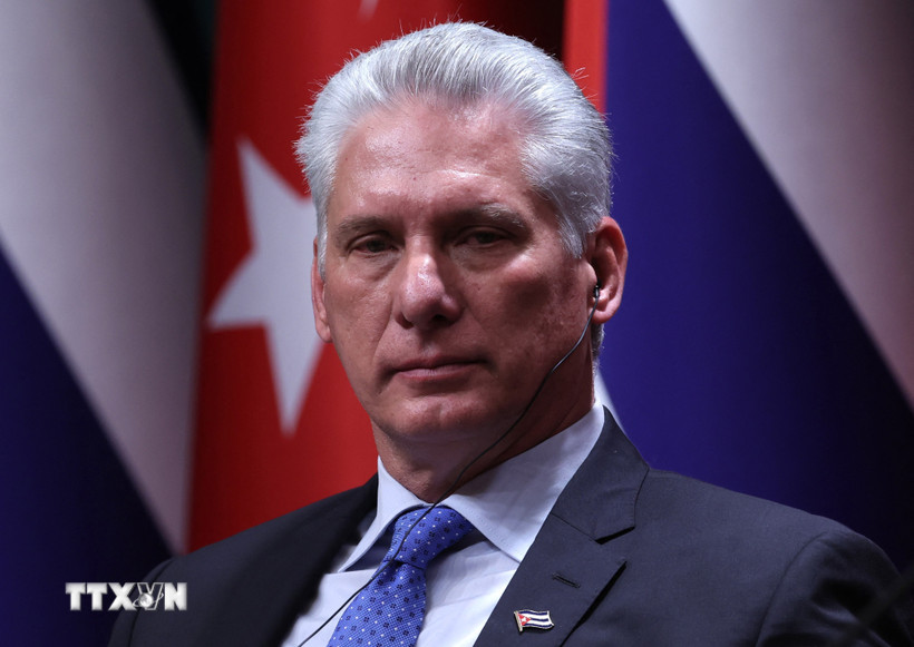 Chủ tịch Cuba Miguel Diaz‑Canel. (Ảnh: TTXVN phát)