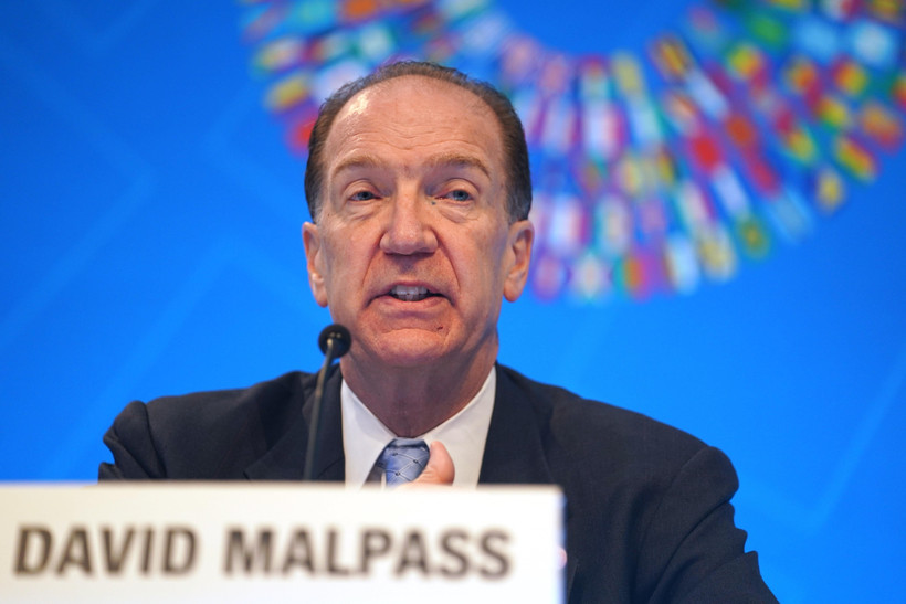 Chủ tịch WB David Malpass trong cuộc họp báo tại Washington D.C., Mỹ. (Ảnh: THX/TTXVN)