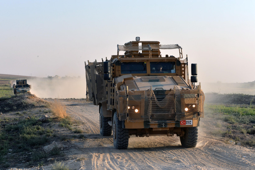 Lực lượng Thổ Nhĩ Kỳ tại Tal Abyad, miền Bắc Syria ngày 18/10. (Ảnh: THX/TTXVN)