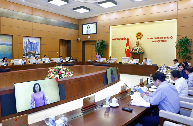 Phó Chủ tịch Quốc hội Nguyễn Thị Thanh phát biểu. (Ảnh: Doãn Tấn/TTXVN)