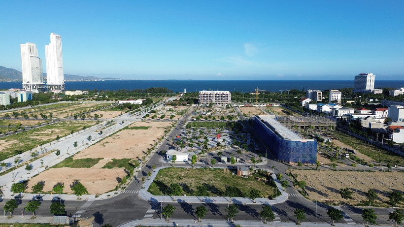 Khu đô thị biển Bình Sơn-Ninh Chữ (thành phố Phan Rang-Tháp Chàm, Ninh Thuận) được đầu tư xây dựng với các loại hình nhà ở liền kề, biệt thự, nhà phố thương mại, căn hộ, khách sạn. (Ảnh: Nguyễn Thành/TTXVN)