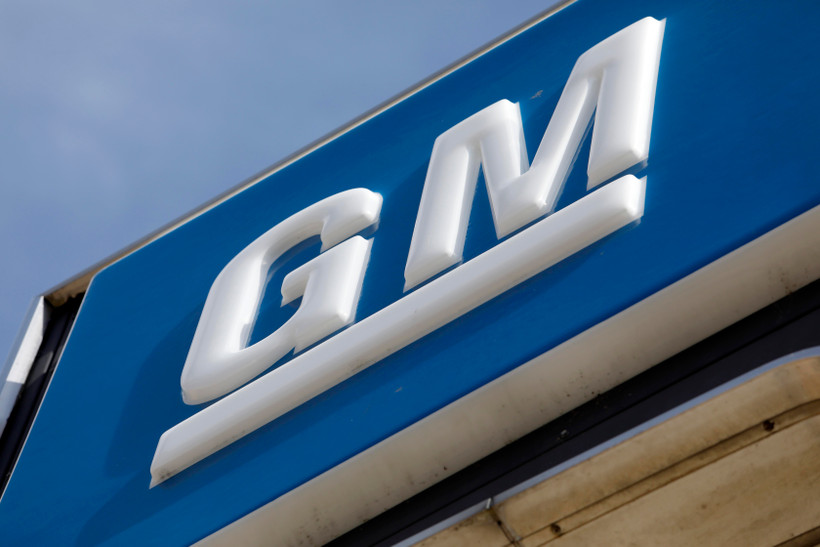 Biểu tượng General Motors tại nhà máy ở Flint, Michigan, Mỹ, 12/6/2019. (Ảnh: AFP/TTXVN)