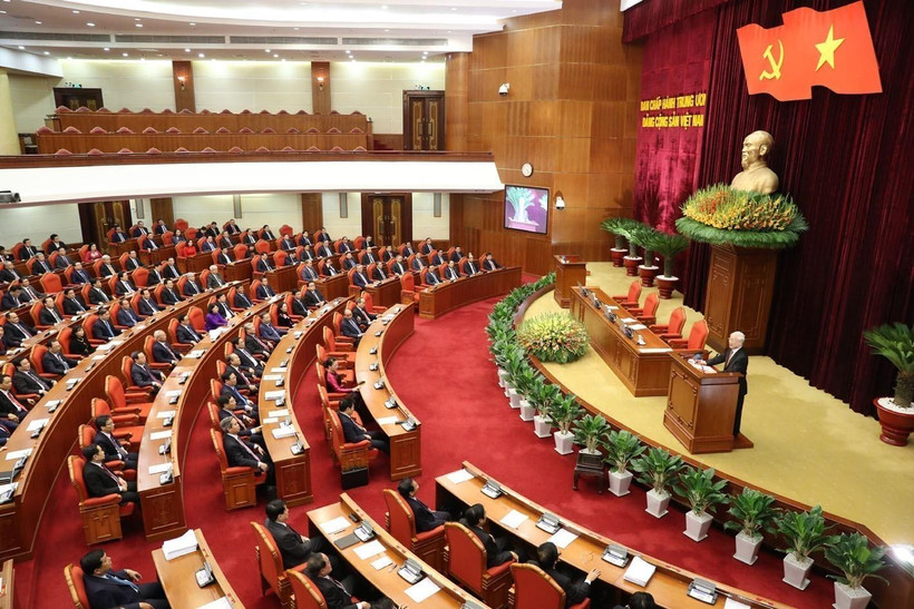 Quang cảnh phiên bế mạc Hội nghị. (Ảnh: Trí Dũng/TTXVN)