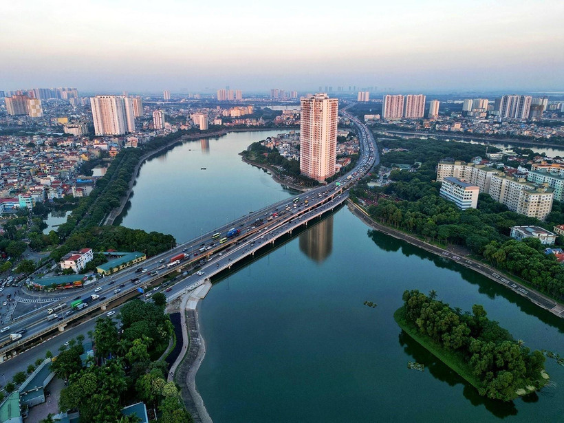 Một góc khu đô thị Linh Đàm, quận Hoàng Mai, Hà Nội. (Ảnh: Tuấn Anh/TTXVN)