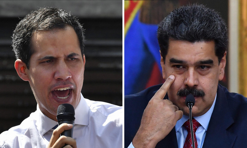 Tổng thống Venezuela Nicolas Maduro (phải) và thủ lĩnh phe đối lập Juan Guaido (trái). (Ảnh: AFP/TTXVN)