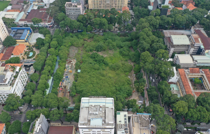 Dự án nhà thi đấu Phan Đình Phùng, quận 3, tháng 7/2023. (Nguồn: Vnexpress)