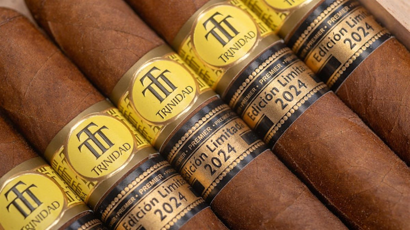 Loại xì gà mới nhất của Cuba, Trinidad 2024 Edición Limitada, được giới thiệu tại buổi đấu giá. (Ảnh: Habanos S.A)