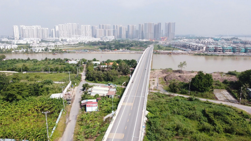 Đường Long Phước kết nối trực tiếp với cầu Long Đại, mở rộng tuyến kết nối mới với cửa ngõ phía Đông thành phố Thủ Đức. (Ảnh: Trung Tuyến/TTXVN)